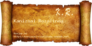 Kanizsai Rozalinda névjegykártya